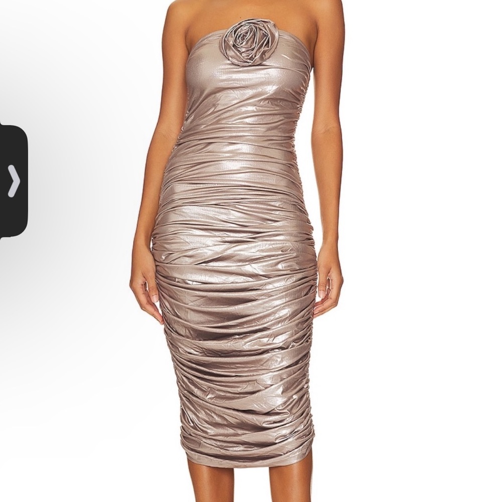 REVOLVE Bahia Maria Strapless Metallic Dress